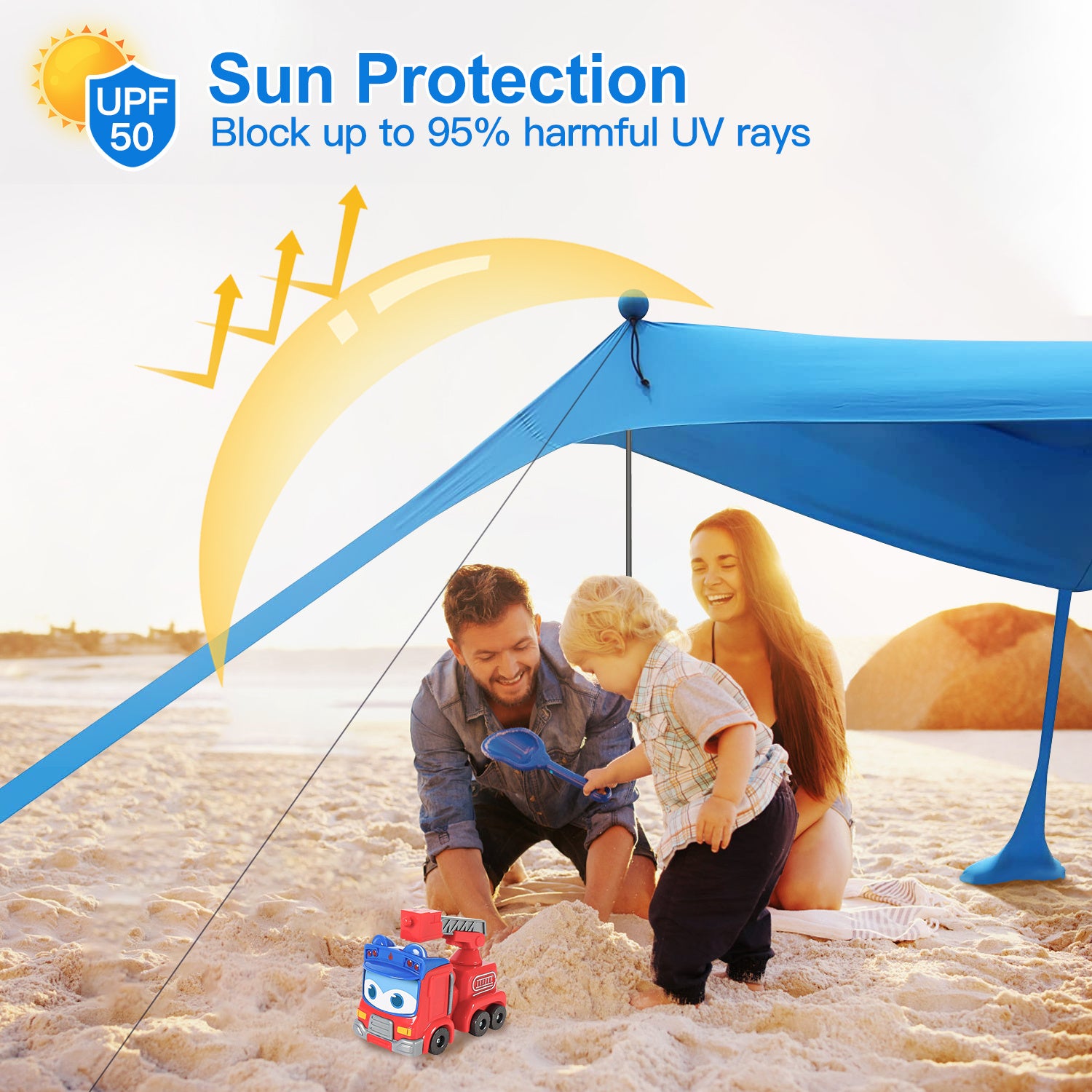 Oaken Sky Shores 10x10x6.6ft Beach Tent for 5-8 People
Spacious 10x10x6.6ft beach tent with UPF50+ protection. Includes sandbags, foldable poles, and carry bag. Perfect for camping, fishing, or picnics.