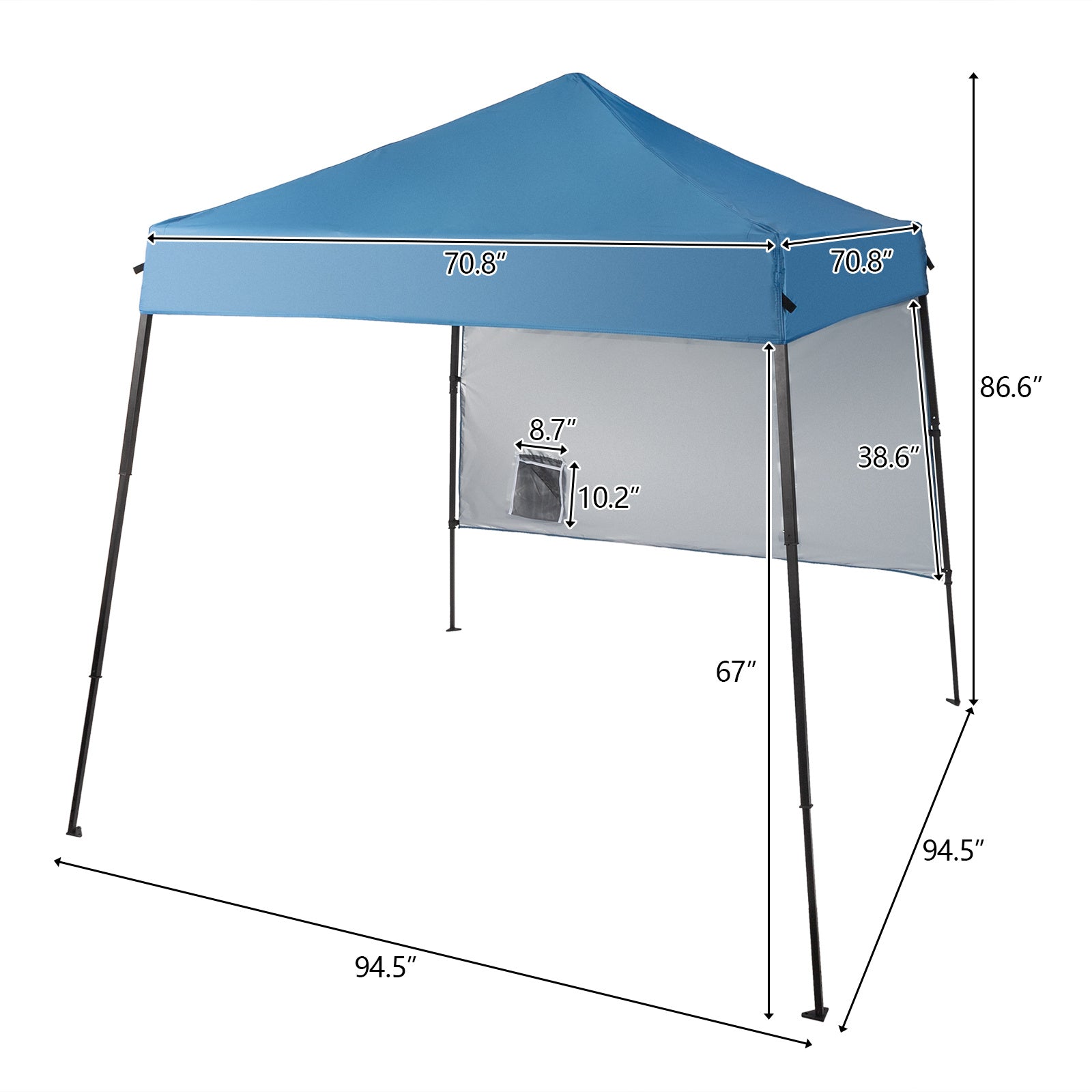 Oaken Sky Shores 6x6ft Sky Blue Folding Beach Tent
This 6x6ft sky blue beach tent with diagonal band and one-sided cloth offers UV-resistant, waterproof shade. Easy to set up and fold, ideal for Oaken Sky Shores beachgoers.