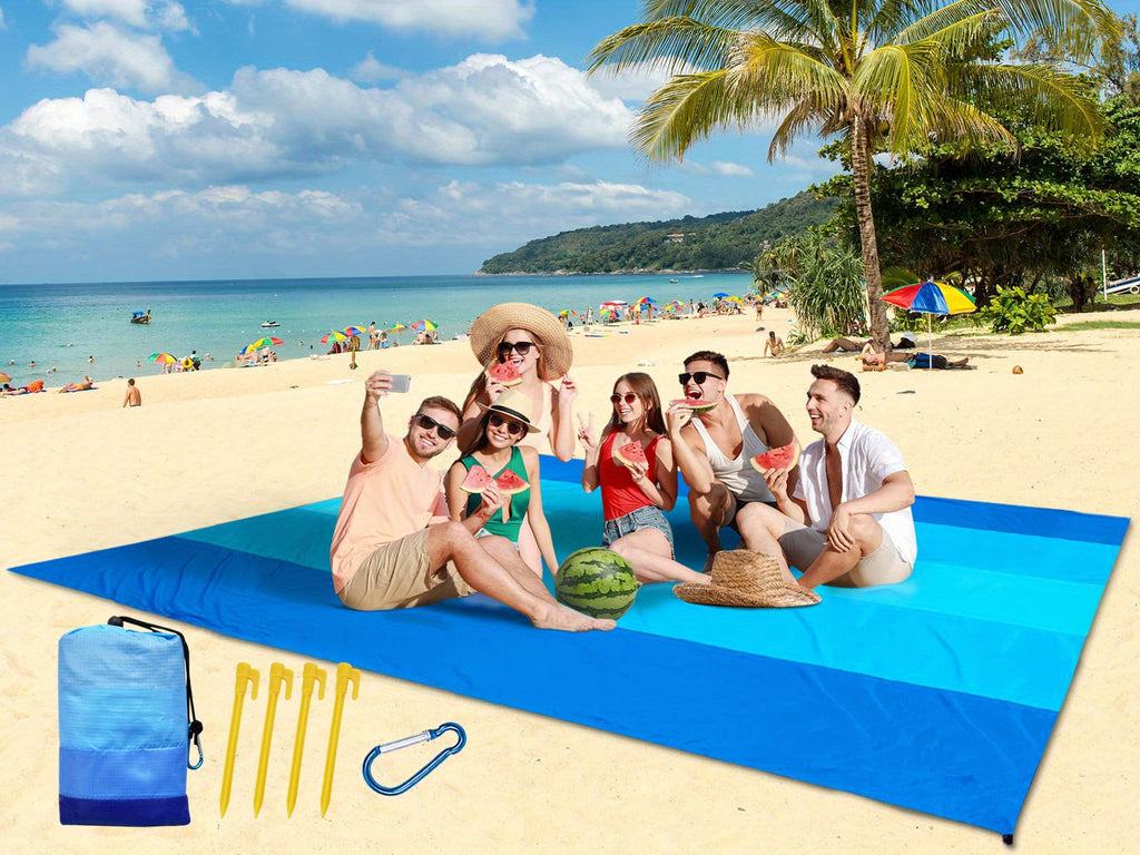 Waterproof Beach Mat - Sandproof, Portable Outdoor Blanket Ideal For Picnics, Travel, Camping And Hiking