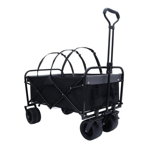 Oaken Sky Shores 440lbs Collapsible Beach Wagon with Strapping System
Oaken Sky Shores 440lb Beach Wagon
Collapsible wagon holds 440lbs for beach, camping, or shopping. All-terrain wheels, strapping system, 3 liner bags. Folds for easy storage.