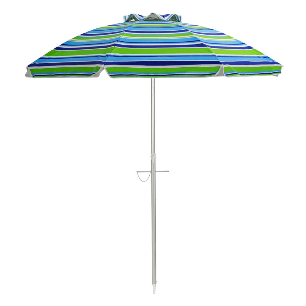 Oaken Sky Shores 6.5' Beach Umbrella with Carry Bag
Portable 6.5' beach umbrella with UV-resistant canopy and carry bag. Easy to set up for beach trips, no weight base included.
