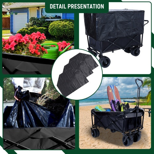 Oaken Sky Shores 440lbs Collapsible Beach Wagon with Strapping System
Oaken Sky Shores 440lb Beach Wagon
Collapsible wagon holds 440lbs for beach, camping, or shopping. All-terrain wheels, strapping system, 3 liner bags. Folds for easy storage.