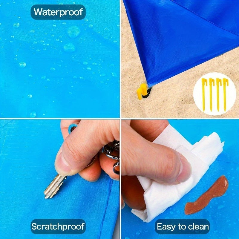 Waterproof Beach Mat - Sandproof, Portable Outdoor Blanket Ideal For Picnics, Travel, Camping And Hiking