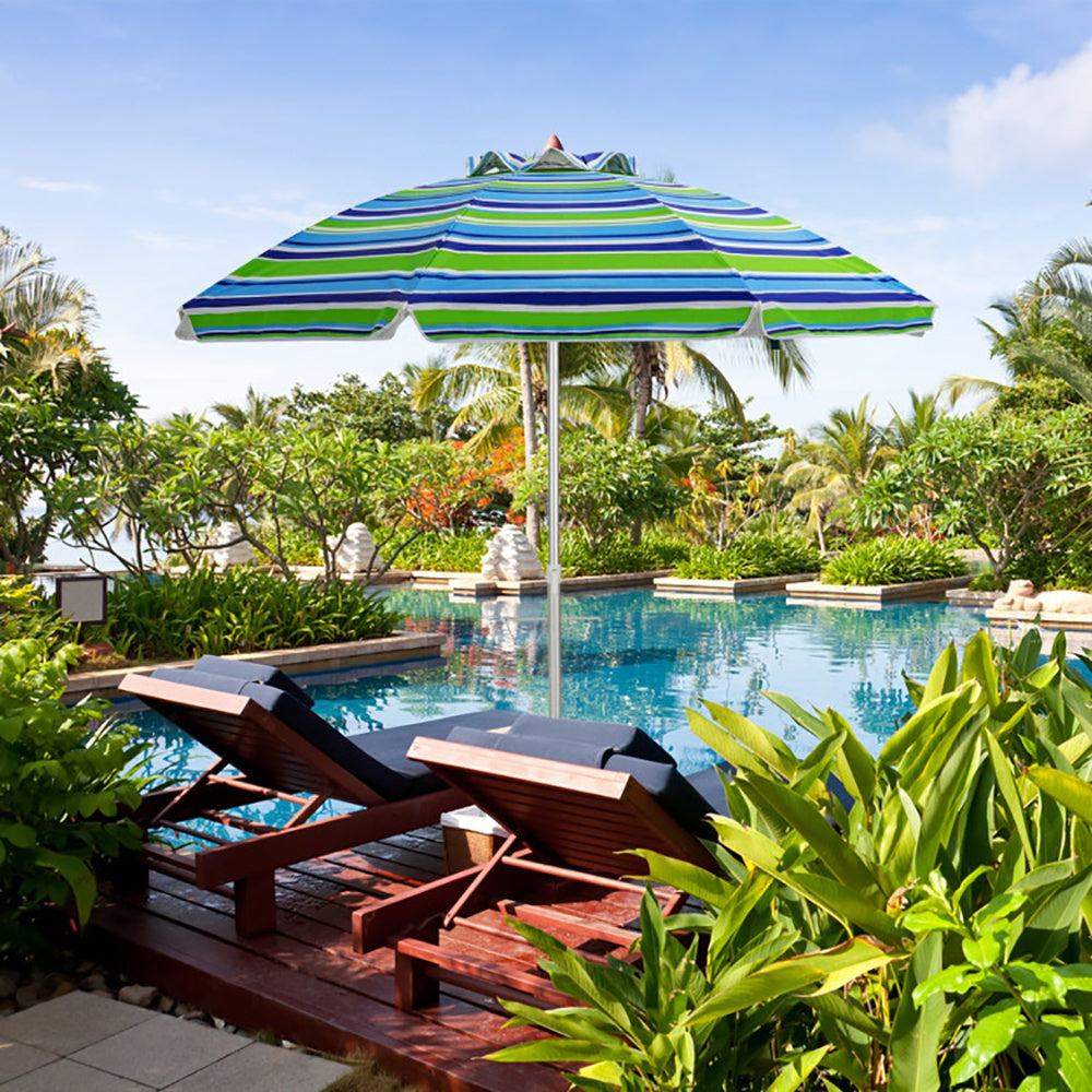 Oaken Sky Shores 6.5' Beach Umbrella with Carry Bag
Portable 6.5' beach umbrella with UV-resistant canopy and carry bag. Easy to set up for beach trips, no weight base included.